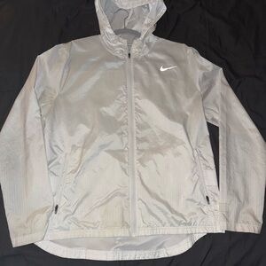 Nike White Windbreaker Jacket